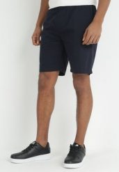 Granatowe Szorty z Regulowanym Stanem i Gumką w Pasie Dolola. Niebieskie szorty Born2be, m, bez wzorów, z tkaniny, sportowe. Za 79.99 zł.