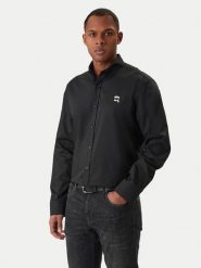 KARL LAGERFELD Koszula 605912 561600 Czarny Regular Fit. Czarne koszule KARL LAGERFELD, m, bez wzorów, z bawełny, bez kołnierzyka, bez ramiączek. Za 709.99 zł.