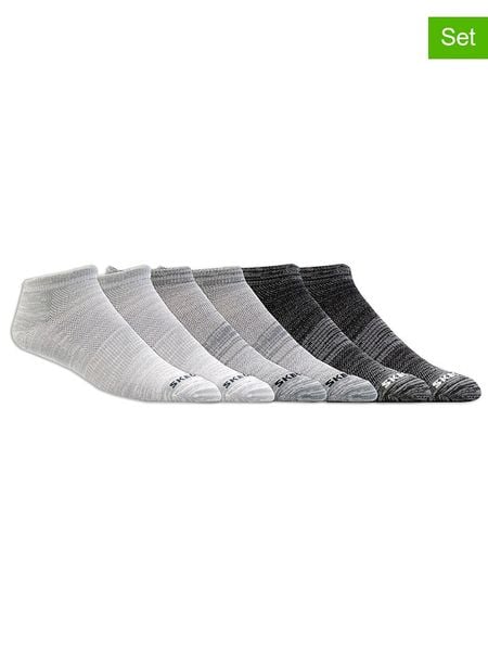 Skechers Skarpety (12 par) w kolorze szaro-antracytowym rozmiar: 43-46. Czarne skarpety Skechers, bez wzorów, ze splotem. Za 65.38 zł.