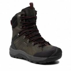 Buty trekkingowe męskie Keen Revel IV High Polar. Zielone buty trekkingowe Keen, bez wzorów, z materiału, za kostkę, bez zapięcia. Za 869.00 zł.