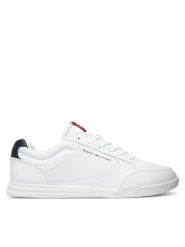 Tommy Hilfiger Sneakersy Low Pro Cupsole Perf Leather FM0FM05944 Biały. Białe buty sportowe casual Tommy Hilfiger, bez wzorów, ze skóry, bez zapięcia. Za 449.99 zł.