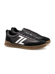 LLOYD Skórzane sneakersy w kolorze czarno-białym rozmiar: 46. Czarne buty sportowe casual Lloyd, bez wzorów, bez zapięcia. Za 339.95 zł.