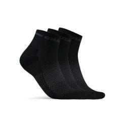 Skarpety Craft Core Dry Mid - Czarny. Czarne skarpety Craft, bez wzorów, z materiału. Za 149.50 zł.