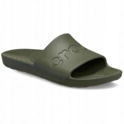Klapki Dla Dorosłych Crocs Slide. Zielone klapki Crocs, z materiału. Za 119.99 zł.