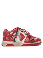 Off-White Sneakersy OMIA189F22LEA0110125 Czerwony. Czerwone buty sportowe casual Off-White, bez wzorów, ze skóry, bez zapięcia. Za 2,039.00 zł.