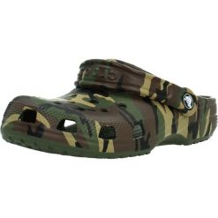 Sandały CROCS CLASSIC CAMOUFLAGE Zielony. Zielone sandały Crocs, z materiału, bez zapięcia. Za 199.99 zł.
