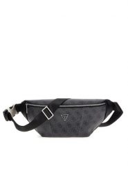 Guess Nerka HMEVZL P3431 Czarny. Czarne saszetki i nerki Guess, z aplikacjami, ze skóry. Za 359.99 zł.