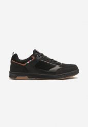 Czarne Buty Sportowe Sneakersy Ozdobione Perforacją i Napisami Aralithia. Czarne buty sportowe casual Born2be, bez wzorów, z jeansu, bez zapięcia. W wyprzedaży za 127.99 zł.