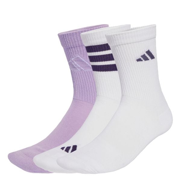 Skarpety Logo 3 Pairs. Białe skarpetki sportowe Adidas, bez wzorów, z materiału. Za 64.95 zł.