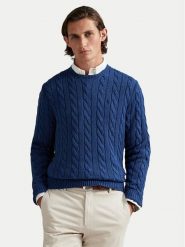 Polo Ralph Lauren Sweter 710775885532 Granatowy Regular Fit. Niebieskie swetry rozpinane Polo Ralph Lauren, l, bez wzorów, z bawełny, bez kołnierzyka, bez ramiączek. Za 949.99 zł.