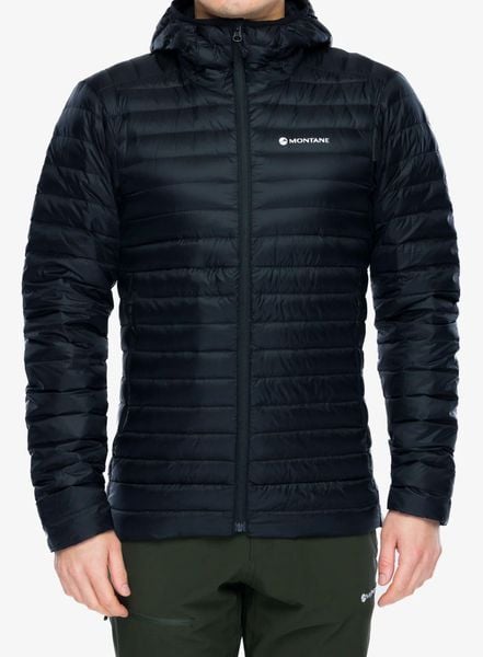 Kurtka puchowa Montane Anti Freeze Lite Hoodie. Czarne kurtki Montane, l, bez wzorów, z materiału, bez kaptura. Za 879.99 zł.