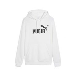 Młodzieżowa bluza z kapturem Essentials z logo No. 1 PUMA White. Biała bluzy z kapturem Puma, m, bez wzorów, z materiału, z kapturem. Za 229.50 zł.