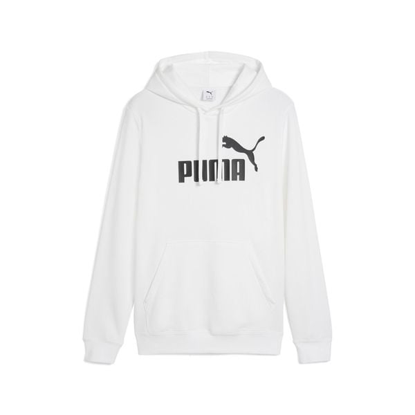 Młodzieżowa bluza z kapturem Essentials z logo No. 1 PUMA White. Biała bluzy z kapturem Puma, m, bez wzorów, z materiału, z kapturem. Za 229.50 zł.