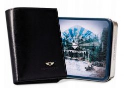 Portfel skórzany Peterson [DH] PTN N104-VT czarny. Czarne portfele Peterson, bez wzorów, ze skóry. Za 74.99 zł.