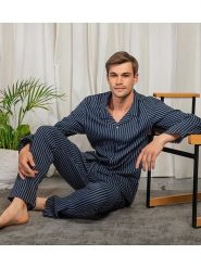 Seidensticker Piżama w kolorze granatowym rozmiar: 50. Niebieskie piżamy Seidensticker, bez wzorów, z bawełny, bez ramiączek. Za 218.57 zł.