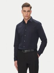 Calvin Klein Koszula Essential LV019EU000 Granatowy Slim Fit. Niebieskie koszule CALVIN KLEIN, m, bez wzorów, z bawełny, bez kołnierzyka, bez ramiączek. Za 349.99 zł.