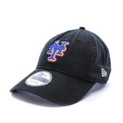 Czapka z daszkiem New Era MLB New York Mets. Czarne czapki z daszkiem New Era, bez wzorów, z bawełny. Za 167.50 zł.