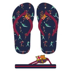 FC Barcelona klapki japonki unisex na plaże i basen. Czerwone klapki Cerda, z materiału. Za 59.00 zł.