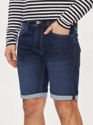 Pepe Jeans Szorty jeansowe Slim Gymdigo Short PM801075DP4 Niebieski Slim Fit. Niebieskie szorty Pepe Jeans, m, bez wzorów, z bawełny. Za 239.00 zł.