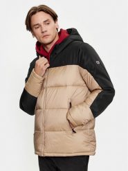 Champion Kurtka puchowa Hooded Jacket 219190 Beżowy Regular Fit. Brązowe kurtki Champion, l, bez wzorów, z puchu, bez kaptura. Za 489.99 zł.