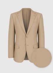 PAKO LORENTE – Beżowa garniturowa marynarka męska z wełną. Brązowe garnitury Pako Lorente, m, bez wzorów, z wełny. Za 499.99 zł.