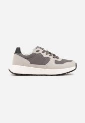 Szare Buty Sportowe Sneakersy na Grubej Podeszwie Nerola. Szare buty sportowe casual Born2be, bez wzorów, z jeansu, bez zapięcia. Za 149.99 zł.