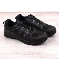 Potocki Buty trekkingowe męskie softshell czarne Vanhorn. Czarne trekkingi bez wzorów, z materiału, bez zapięcia. W wyprzedaży za 228.69 zł.