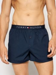 Tommy Hilfiger Bokserki Cotton Woven Boxer Icon 1U87905489 Granatowy. Niebieskie bokserki Tommy Hilfiger, m, bez wzorów, z bawełny. Za 129.99 zł.
