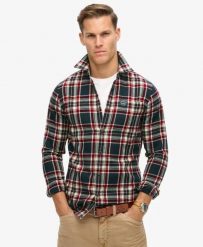 Superdry Koszula lumberjack z długim rękawem z bawełny – Kansas Check Navy. Niebieskie koszule Superdry, xl, z aplikacjami, z bawełny, bez kołnierzyka, bez ramiączek. Za 357.25 zł.