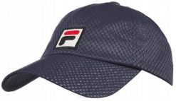 Czapka tenisowa Fila Mesh Cap Sampau granatowa. Niebieskie czapki z daszkiem Fila, bez wzorów, z materiału. Za 71.99 zł.