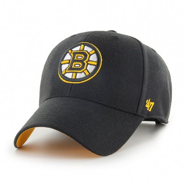Czapka z daszkiem Boston Bruins 47Brand NHL Ballpark MVP. Czarne czapki z daszkiem 47 Brand, bez wzorów, z materiału. Za 179.50 zł.