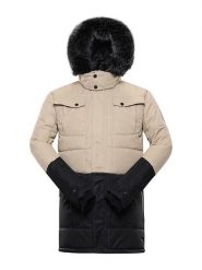 Alpine Pro Kurtka zimowa "Egyp" w kolorze beżowo-czarnym rozmiar: XL. Brązowe kurtki Alpine Pro, na zimę, m, bez wzorów, bez kaptura. Za 546.48 zł.