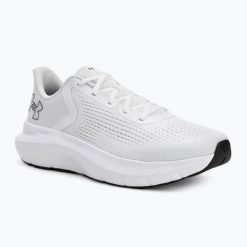 Buty do biegania męskie Under Armour Charged Rogue 5. Białe buty do biegania Under Armour, bez wzorów, bez zapięcia, do biegania. Za 249.99 zł.