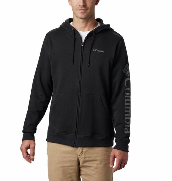 Bluza sportowa męska Columbia Logo Fleece FZ. Białe bluzy z kapturem Columbia, m, bez wzorów, z bawełny, z kapturem. Za 276.50 zł.