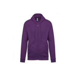 Bluza z kapturem i zamkiem błyskawicznym Kariban. Fioletowe bluzy z kapturem KARIBAN, uniwersalny, bez wzorów, z bawełny, z kapturem. Za 195.50 zł.