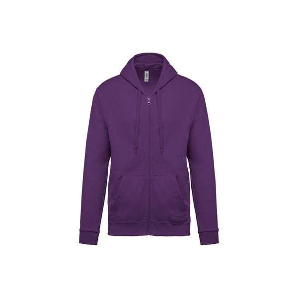 Bluza z kapturem i zamkiem błyskawicznym Kariban. Fioletowe bluzy z kapturem KARIBAN, uniwersalny, bez wzorów, z bawełny, z kapturem. Za 158.50 zł.