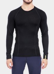 Bluza termoaktywna Sensor Merino Active Tee L/S. Czarne bielizna termoaktywna Sensor, na lato, l, bez wzorów, z materiału, bez ramiączek, narciarskie. Za 329.99 zł.