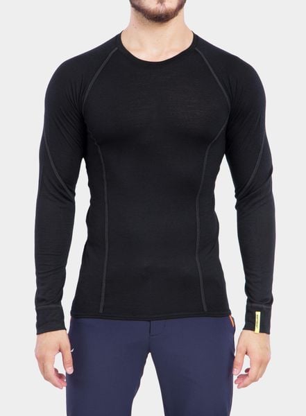 Bluza termoaktywna Sensor Merino Active Tee L/S. Czarne bielizna termoaktywna Sensor, na lato, l, bez wzorów, z materiału, bez ramiączek, narciarskie. Za 329.99 zł.