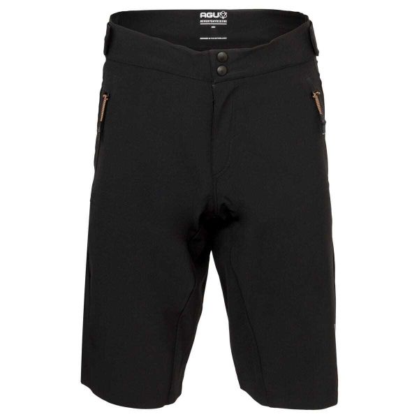 Szorty Agu MTB Venture. Czarne spodenki rowerowe AGU, bez wzorów, rowerowe. Za 425.80 zł.