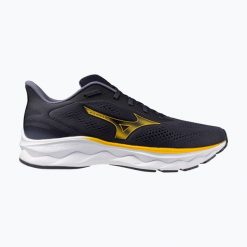 Buty do biegania męskie Mizuno Wave Serene 2 baritone. Niebieskie buty do biegania Mizuno, bez wzorów, bez zapięcia, do biegania, mizuno wave. Za 419.99 zł.