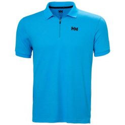 Koszulka polo z zamkiem błyskawicznym 1/2 Helly Hansen HP. Niebieskie koszulki polo Helly Hansen, m, bez wzorów, bez kołnierzyka, bez ramiączek. Za 361.50 zł.