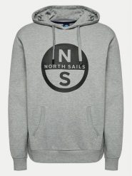 North Sails Bluza 691223 Szary Regular Fit. Szare bluzy North Sails, m, bez wzorów, z bawełny, bez kaptura. Za 249.99 zł.