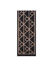 Calvin Klein Szalik Emblem Aop Jcq Fine Rib Scarf LV04D8051G Czarny. Czarne szaliki CALVIN KLEIN, bez wzorów, z materiału. Za 299.99 zł.