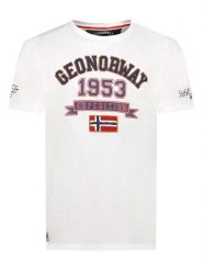 Geographical Norway Koszulka "Jollegio" w kolorze białym rozmiar: S. Białe bezrękawniki Geographical Norway, s, z aplikacjami, z bawełny, bez kołnierzyka, bez ramiączek. Za 48.39 zł.