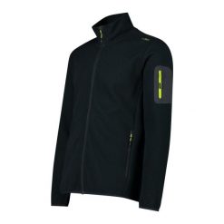 Bluza męska turystyczna CMP 34H6397. Czarne bluzy CMP, m, bez wzorów, bez kaptura. Za 248.50 zł.