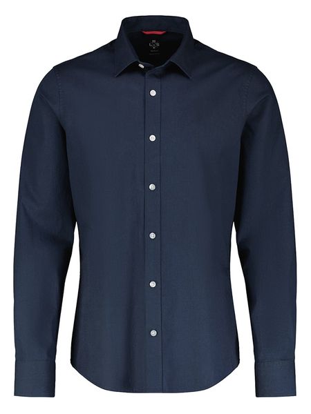 Lerros Koszula w kolorze granatowym rozmiar: S. Niebieskie koszule Lerros, s, bez wzorów, z bawełny, bez kołnierzyka, bez ramiączek. Za 129.95 zł.