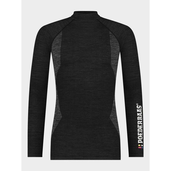 Koszulka termoaktywna męska Poederbaas Technical Longsleeve. Czarne bielizna termoaktywna POEDERBAAS, na zimę, m, bez wzorów, z elastanu, bez ramiączek, snowboardowy. W wyprzedaży za 199.42 zł.