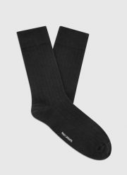 PAKO LORENTE - Gładkie czarne skarpety w prążek. Czarne skarpety Pako Lorente, bez wzorów. Za 39.99 zł.