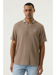 Garcia Koszulka polo w kolorze jasnobrązowym rozmiar: XL. Brązowe koszulki polo sportowe Garcia, xl, bez wzorów, bez kołnierzyka, bez ramiączek. Za 91.99 zł.