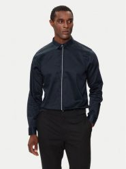 Armani Exchange Koszula 6DZC27 ZNZRZ 1510 Granatowy Slim Fit. Niebieskie koszule Armani Exchange, l, bez wzorów, z bawełny, bez kołnierzyka, bez ramiączek. Za 219.99 zł.